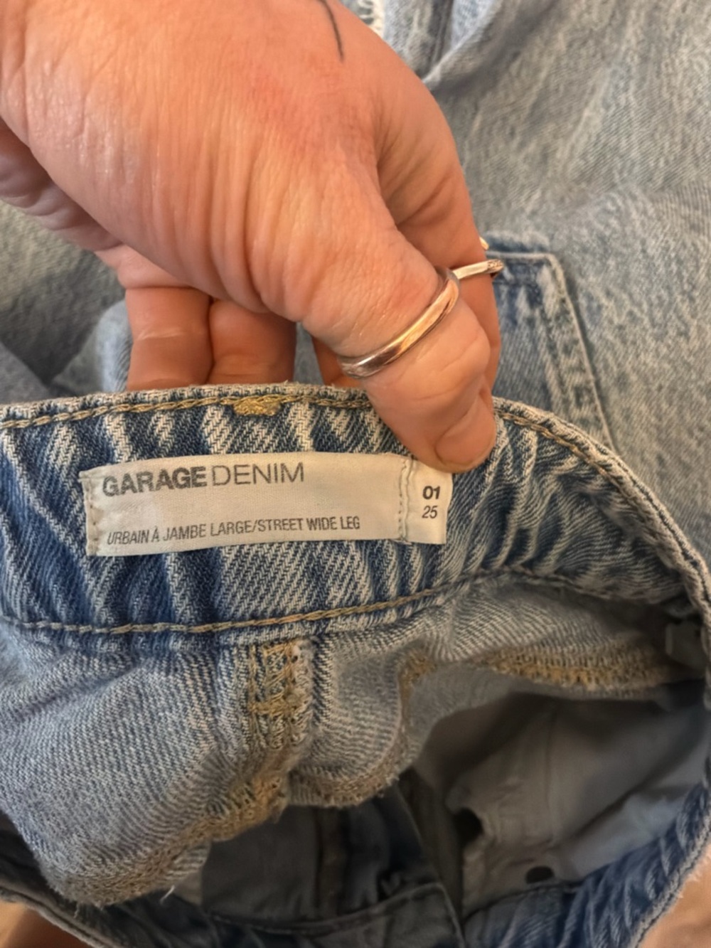 68 ~ Garage Wide-Leg Distressed Jeans - Picture 4 of 5